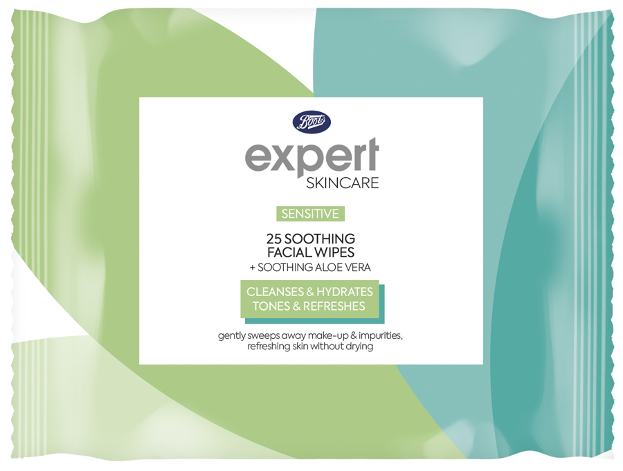 Boots Expert Skincare Sensitive Cleansing Facial Wipes