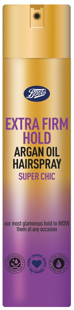 Boots Extra Firm Hold Argan Oil Hairspray Super Chic